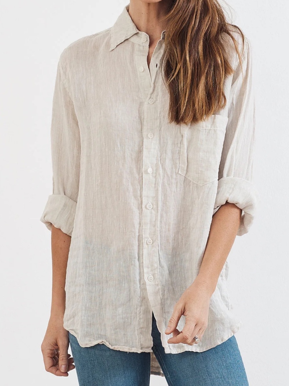 CP Shades Linen Jack Boyfriend Shirt